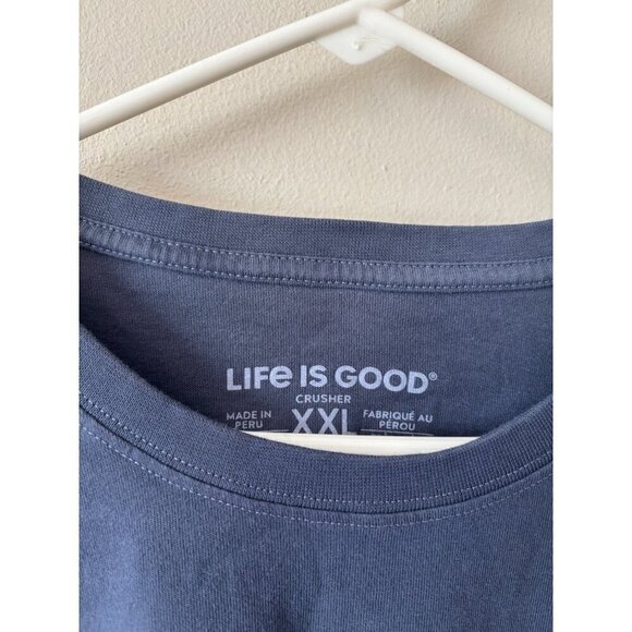 Life Is Good Mens Size XXL Crusher TShirt Retirement Worlds Longest Coffee Break - Picture 5 of 5
